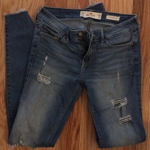 medium washed ripped jeans